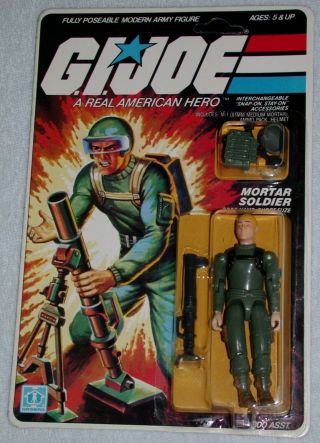 G.  I.  Joe Mortar Soldier Code Name: Short - Fuze 1982 Moc Hasbro 9 Back 6100 Asst