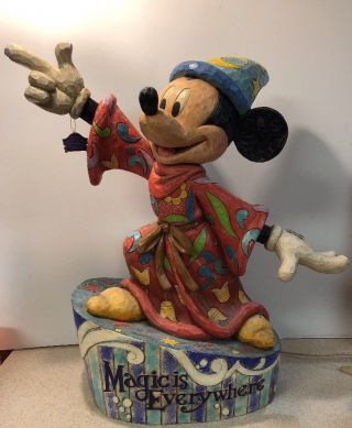 Rare Disney Jim Shore Mickey Mouse Sorcerer " Magic Is Everywhere " Big Figure 24”