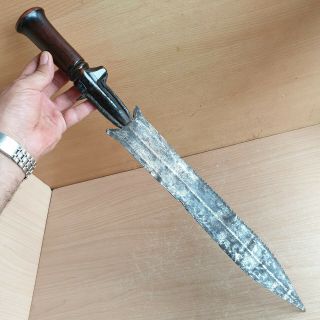 19 Old Rare Antique African Cameroon Gabon Fang Poignard Arm Sword Knife Dagger 2