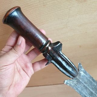 19 Old Rare Antique African Cameroon Gabon Fang Poignard Arm Sword Knife Dagger 3