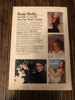 The Brooke Book by Brooke Shields Softcover 1st Edition Rare Wallaby Pocket 1978 3