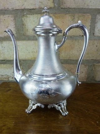 A Lovely Vintage Cailar Bayard French Silver Plated Coffee Pot C.  1930