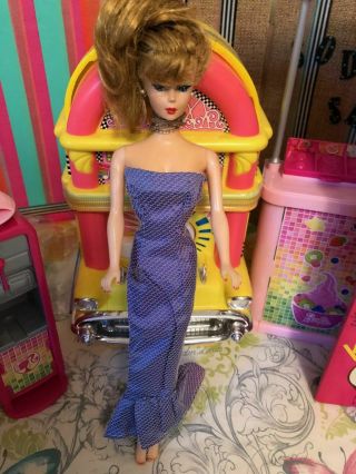Vintage Barbie Doll Clone Sheath Dress Gown Babs.  Maddie Mod,  Suzette