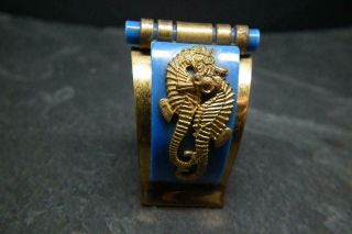 Lovely Antique Art Deco French Jean Painleve Seahorse Dress Clip