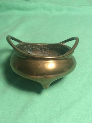 Good Antique 19 Th / 20th Century Chinese Bronze Brass Censer Incense Burner