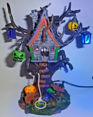 Lemax Retired Spooky Town Hungry Tree House 64427 Light Up Rare W/batteries Euc