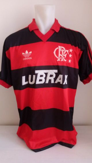 Jersey Shirt Adidas 80s Flamengo Home L Rare N0 Match Worn Brasil Santos Brazil
