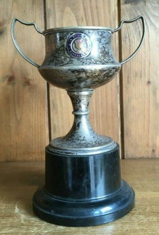 1937 King George Vi Coronation Silver Plate Vintage Trophy,  Loving Cup,  Trophies
