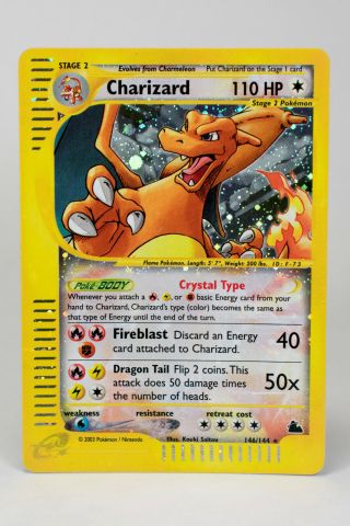 Pokemon Tcg Crystal Charizard 146/144 Skyridge Holo Rare Colorless