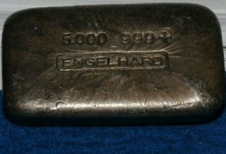 Vintage Rare 5 Oz 999,  Engelhard Poured Mid Hallmark Elongated Loaf Bar 100 Made