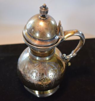 Antique 1865 Meriden Silver Chocolate Pot / Tea Pot Marked / Stamped L@@k
