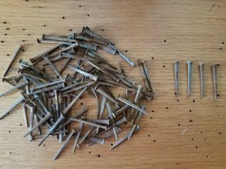 100 Primitive Antique Old Stock Wrought Iron Cut Nails 1 3/4 Inch Square Cut