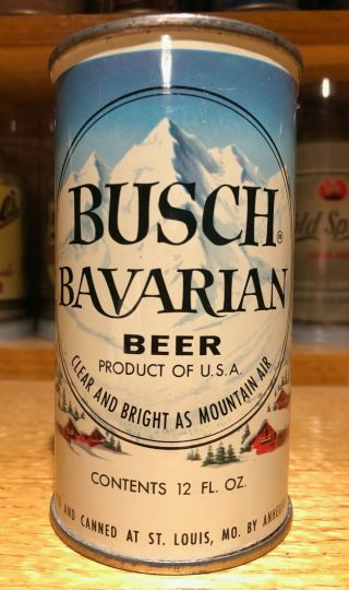 Busch Bavarian Beer Flat Top Beer Can - Usbc 47 - 19 - Rare - Cool Vanity Lid