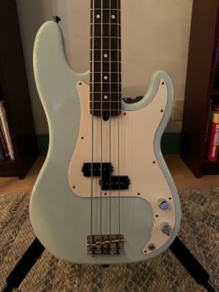 Fender American Precision Electric Bass Guitar Usa Rare Sonic Blue