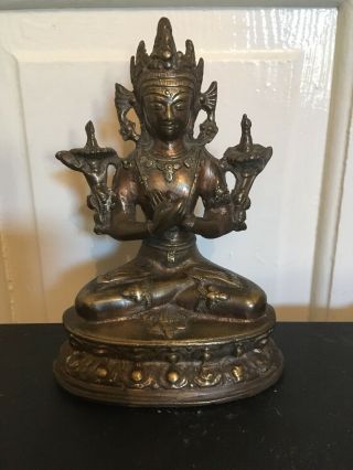 Antique Cast Bronze Depicting Budda.  (asian)