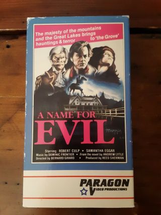 A Name For Evil Vhs Paragon Cult Rare Sov Horror Slasher Ghost Haunted House