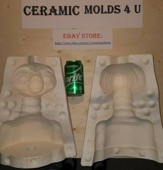 Rare Unbranded Large E.  T.  Head/bust Ceramic Mold N/a