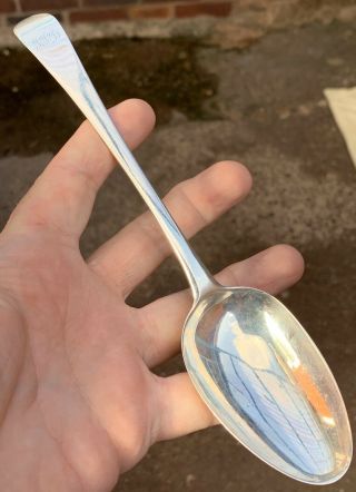 A Very Good Early Antique Solid Silver Table Spoon,  John Shaw,  London 1786.
