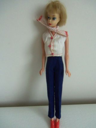 Vintage Barbie 1958/midge 1962 - Nr 2 - In Barbie Top,  Scarf/ Jeans