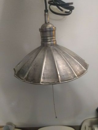 Antique Vintage India White Brass Hanging Light