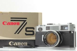 【 Rare Boxed,  】 Canon 7s 35mm Rangefinder,  50mm F/1.  4 Lens From Japan