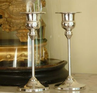 Elegant Vintage Arthur Price Silver Plate Candlesticks Dining / Christmas Table