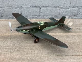 Rare Tipp & Co Germany Tin Wind - Up Heinkel He 100 Fighter Airplane 1938 Tippco