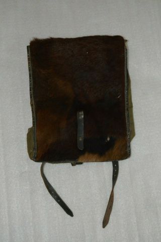 Ww2 German M39 " Pony Fur " Backpack.  (tornister) Riveted Very Rare Marked Rbn
