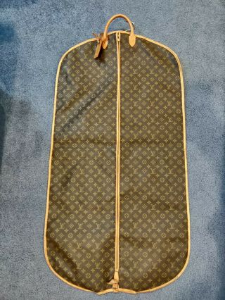 Vintage Louis Vuitton Rare Double Sided Monogram Garment Travel Bag With Tag