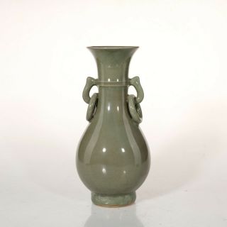 Very Rare Chinese Song Longquan Celadon Crackle Glazed Vase