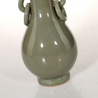 VERY RARE CHINESE SONG LONGQUAN CELADON CRACKLE GLAZED VASE 3