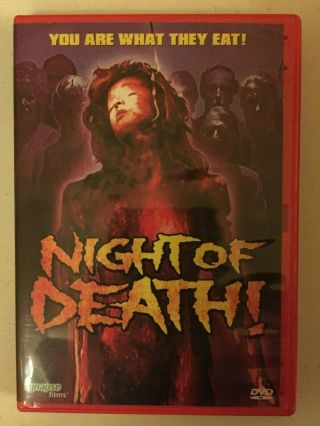 Night Of Death Dvd Rare Horror 1980 La Nuit De La Mort 2019 Release Synapse Oop
