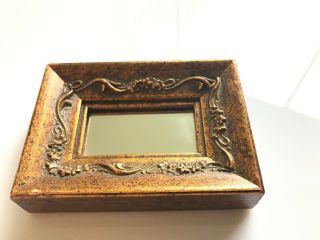 Antique Vintage Handcrafted Tipco Mirror Mini Gilt Frame