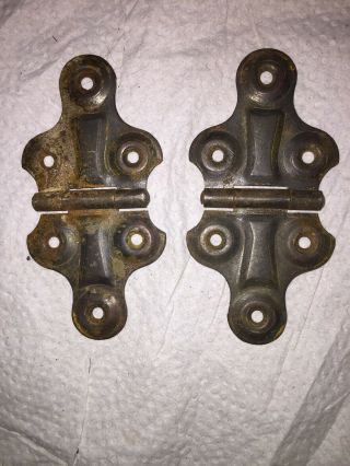 Old Antique Arts & Crafts Hinges For Cupboard Or Cabinet Doors