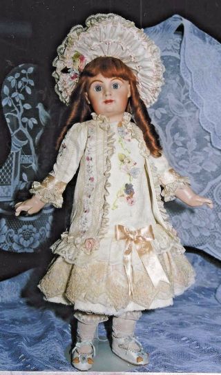 21 " Antique French Doll Sleeveless Dress Jacket Hat Underwear Shoe Pattern German