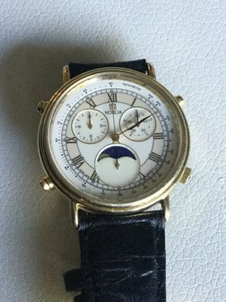 Rare Noblia Moonphase Men Watch Japan Made By Citizen