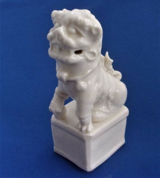 Antique Chinese Porcelain Blanc De Chine Dog Of Fo - Qing - 18/19th.  Centuary.