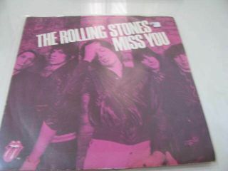 Rolling Stones =miss You= Mega Rare Israel Hebrew Promo 7 Inch Lp