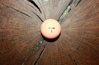 Vintage Peach And White Ping Golf Ball Rare