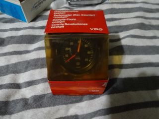 Vintage Vdo Tachometer 3 1/4 - Inches,  Metal Housing Germany 1980 