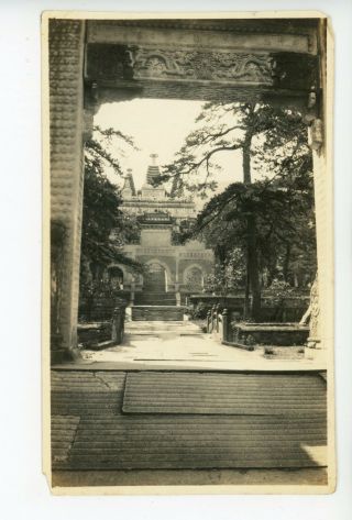 Temple Rppc - Size Antique Real Photo—peking? Beijing? 1910s