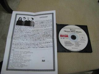 Weezer - White Album - Mega Rare Special Japan Promo Cd Info Sheet W/bonus Tr