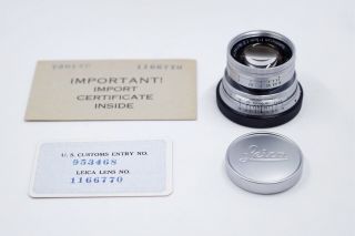 Rare Leitz Leica Summicron Collasible 50mm/f2.  0 50/2 Lens M Mount |l39