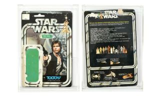 Star Wars Han Solo Toltoys Kenner.  Palitoy Backing Card In Protective Case.