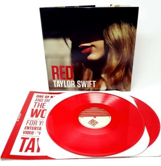 Taylor Swift Red 2 Lp Acm Promo Fyc Colored Red Vinyl W/ Cover Mega Rare 2012