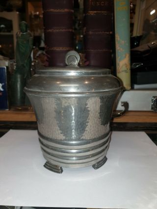 Frank Cobb And Co Art Deco Pewter Tea Caddy