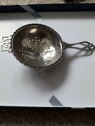 Antique Sterling Silver Tea Strainer By Adie Bros - Birmingham 1924