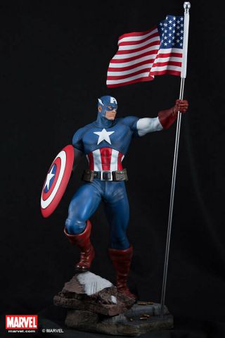 Xm Studios Captain America W/coin 1:4 Scale Statue,  Marvel,  Avengers.  Sideshow