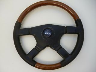 Wooden Momo Lorinser 4 Spoke Special Tuning Steering Wheel 38cm Rare