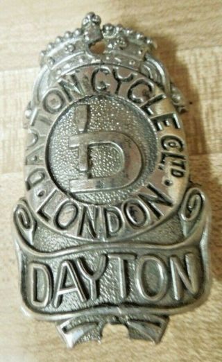 Rare Dayton Cycle Co.  Ltd,  London,  Head Badge